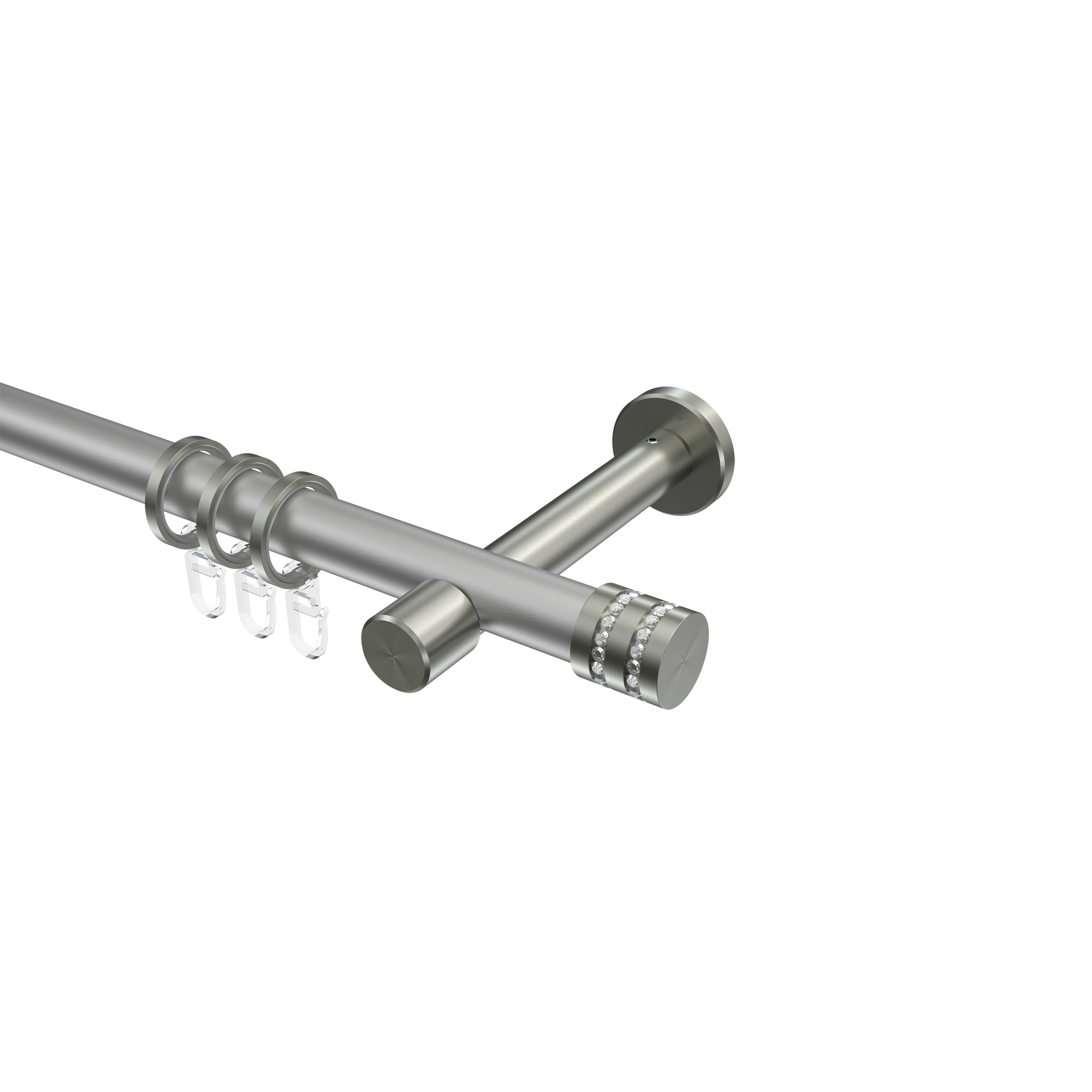 Vorhangstange Silbergrau / Edelstahl-Optik, Metall 20 mm Ø Prestige Estana Vorhangstange Silbergrau / Edelstahl-Optik, Metall 20 mm Ø Prestige Estana