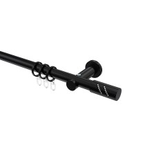 Vorhangstange Schwarz, Metall 20 mm Ø Platon Zoena Vorhangstange Schwarz, Metall 20 mm Ø Platon Zoena