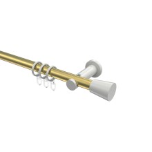 Vorhangstange Messing-Optik / Weiß, Metall 20 mm Ø Platon Sitra Vorhangstange Messing-Optik / Weiß, Metall 20 mm Ø Platon Sitra