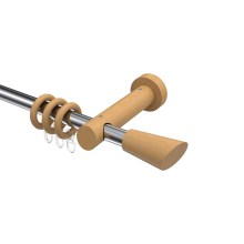 Vorhangstangen Chrom / Buche 20 mm Ø Talena Bero Metall / Holz Vorhangstangen Chrom / Buche 20 mm Ø Talena Bero Metall / Holz