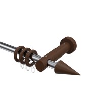 Gardinenstange Chrom / Nussbaum 20 mm Ø Talena Siveo Metall / Holz Gardinenstange Chrom / Nussbaum 20 mm Ø Talena Siveo Metall / Holz