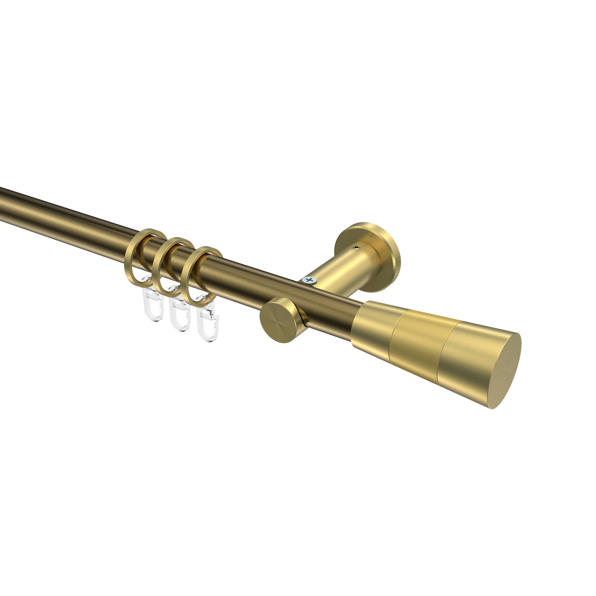 Gardinenstange Messing Antik / Messing-Optik, Metall 20 mm Ø Platon Tanara Gardinenstange Messing Antik / Messing-Optik, Metall 20 mm Ø Platon Tanara