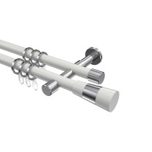 Stilgarnituren Weiß / Chrom, Metall 20 mm Ø Prestige Tanara, zweiläufig Stilgarnituren Weiß / Chrom, Metall 20 mm Ø Prestige Tanara, zweiläufig