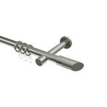 Vorhangstange Edelstahl-Optik 20 mm Ø Prestige Verano Vorhangstange Edelstahl-Optik 20 mm Ø Prestige Verano