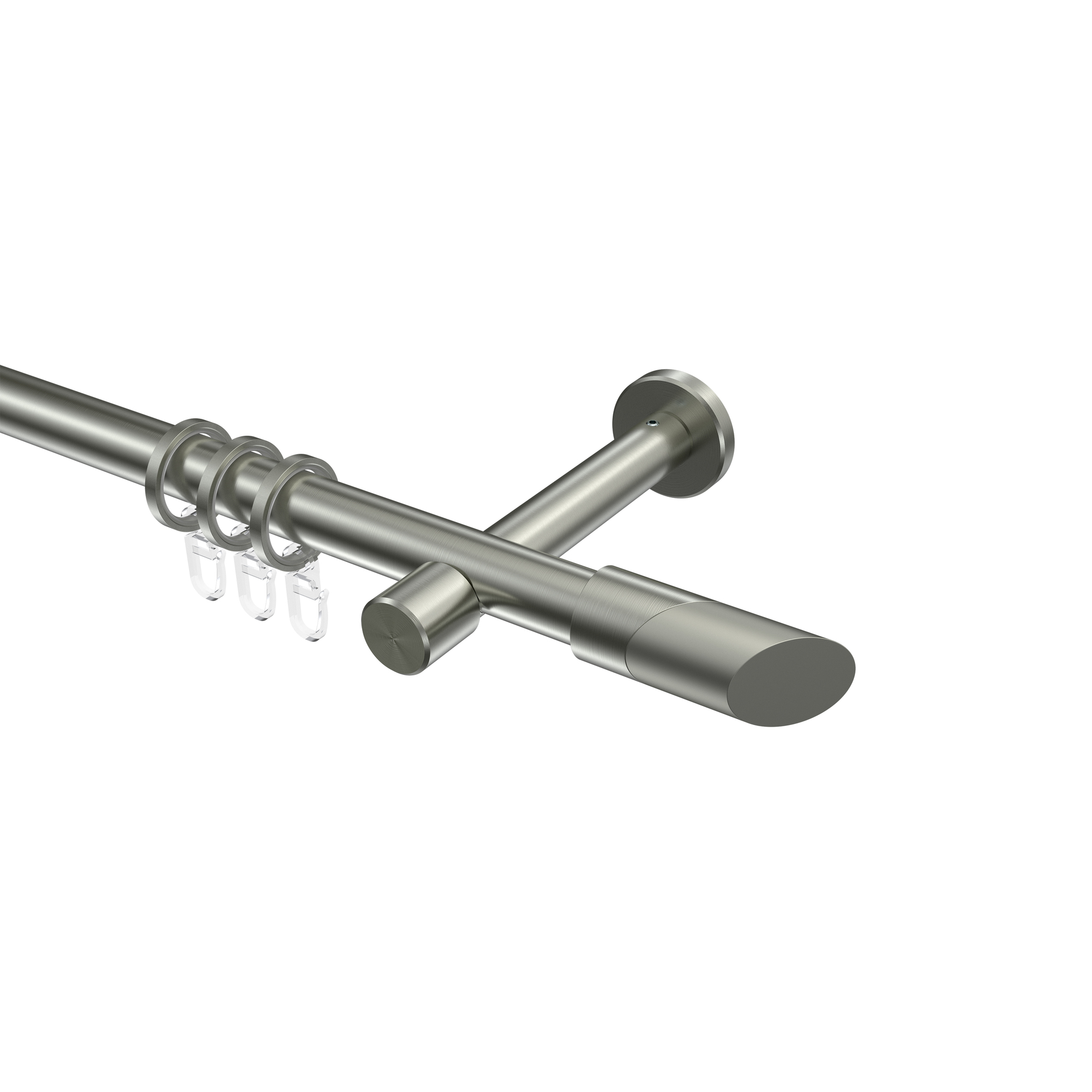 Vorhangstange Edelstahl-Optik 20 mm Ø Prestige Verano Vorhangstange Edelstahl-Optik 20 mm Ø Prestige Verano