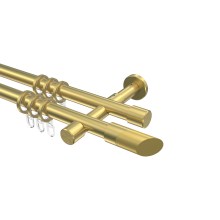Gardinenstangen Messing-Optik 20 mm Ø Prestige Verano, 2-läufig Gardinenstangen Messing-Optik 20 mm Ø Prestige Verano, 2-läufig