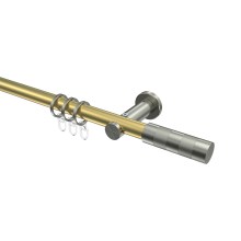 Vorhangstangen Messing-Optik / Edelstahl-Optik 20 mm Ø Platon Mavell Vorhangstangen Messing-Optik / Edelstahl-Optik 20 mm Ø Platon Mavell