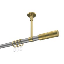 Vorhangstange (Deckenmontage) Silbergrau / Messing-Optik, Metall 20 mm Ø Sonette Mavell Vorhangstange (Deckenmontage) Silbergrau / Messing-Optik, Metall 20 mm Ø Sonette Mavell