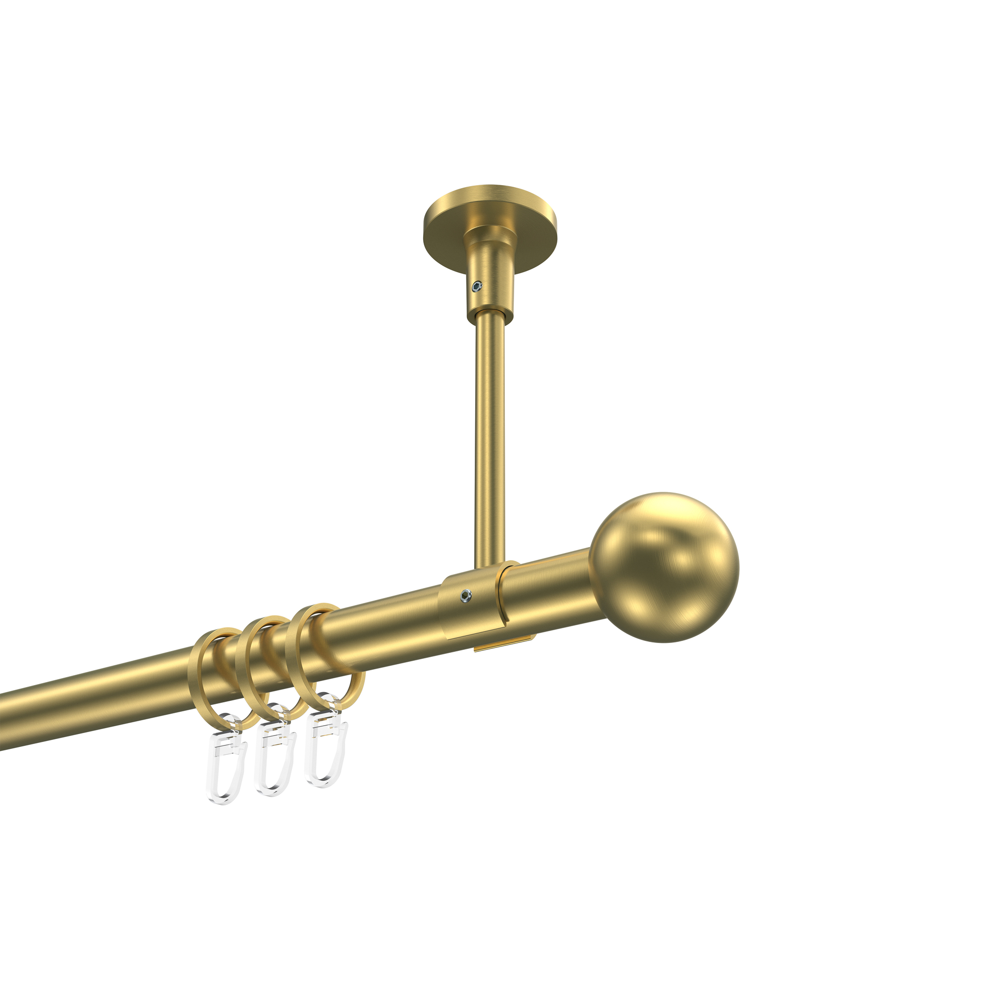 Gardinenstange (Deckenanbringung) Messing-Optik, Metall 20 mm Ø Sonette Luino Gardinenstange (Deckenanbringung) Messing-Optik, Metall 20 mm Ø Sonette Luino