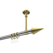 Vorhangstange (Deckenanbringung) Chrom / Messing-Optik, Metall 20 mm Ø Sonette Savio Vorhangstange (Deckenanbringung) Chrom / Messing-Optik, Metall 20 mm Ø Sonette Savio