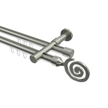 Innenlaufstangen Edelstahl-Optik 20 mm Ø Prestige Galaxa, zweiläufig Innenlaufstangen Edelstahl-Optik 20 mm Ø Prestige Galaxa, zweiläufig