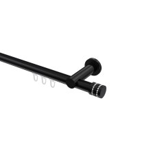 Innenlauf-Gardinenstange Schwarz, Aluminium / Metall 20 mm Ø Platon Estana Innenlauf-Gardinenstange Schwarz, Aluminium / Metall 20 mm Ø Platon Estana