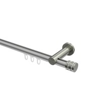 Innenlauf-Vorhangstange Silbergrau / Edelstahl-Optik, Aluminium / Metall 20 mm Ø Platon Estana Innenlauf-Vorhangstange Silbergrau / Edelstahl-Optik, Aluminium / Metall 20 mm Ø Platon Estana
