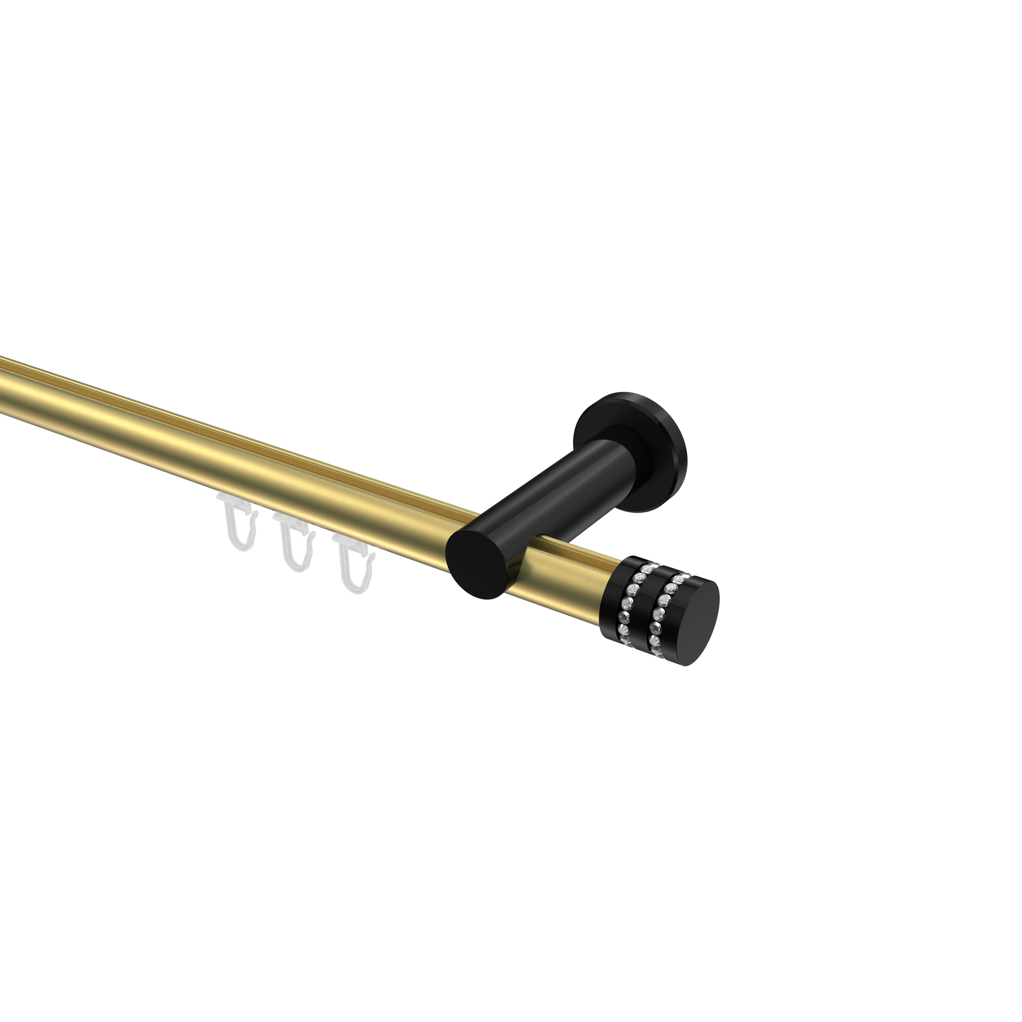 Innenlaufstange Messing-Optik / Schwarz, Aluminium / Metall 20 mm Ø Platon Estana Innenlaufstange Messing-Optik / Schwarz, Aluminium / Metall 20 mm Ø Platon Estana