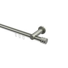 Innenlauf-Gardinenstangen Edelstahl-Optik 20 mm Ø Platon Estana Innenlauf-Gardinenstangen Edelstahl-Optik 20 mm Ø Platon Estana