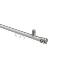 Gardinenstange mit Innenlauf (Deckenbefestigung) Weiß / Edelstahl-Optik, Aluminium / Metall 20 mm Ø Sonius Estana Gardinenstange mit Innenlauf (Deckenbefestigung) Weiß / Edelstahl-Optik, Aluminium / Metall 20 mm Ø Sonius Estana