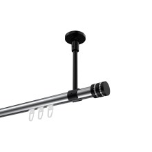 Innenlaufstange (Deckenanbringung) Chrom / Schwarz, Aluminium / Metall 20 mm Ø Sonette Estana Innenlaufstange (Deckenanbringung) Chrom / Schwarz, Aluminium / Metall 20 mm Ø Sonette Estana