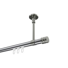 Innenlauf-Vorhangstange (Deckenmontage) Chrom / Edelstahl-Optik, Aluminium / Metall 20 mm Ø Sonette Estana Innenlauf-Vorhangstange (Deckenmontage) Chrom / Edelstahl-Optik, Aluminium / Metall 20 mm Ø Sonette Estana
