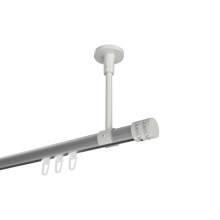 Innenlaufstange (Deckenanbringung) Silbergrau / Weiß, Aluminium / Metall 20 mm Ø Sonette Estana Innenlaufstange (Deckenanbringung) Silbergrau / Weiß, Aluminium / Metall 20 mm Ø Sonette Estana