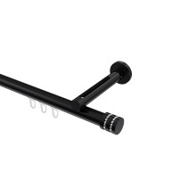 Vorhangstange mit Innenlauf Schwarz, Aluminium / Metall 20 mm Ø Siteno Estana Vorhangstange mit Innenlauf Schwarz, Aluminium / Metall 20 mm Ø Siteno Estana