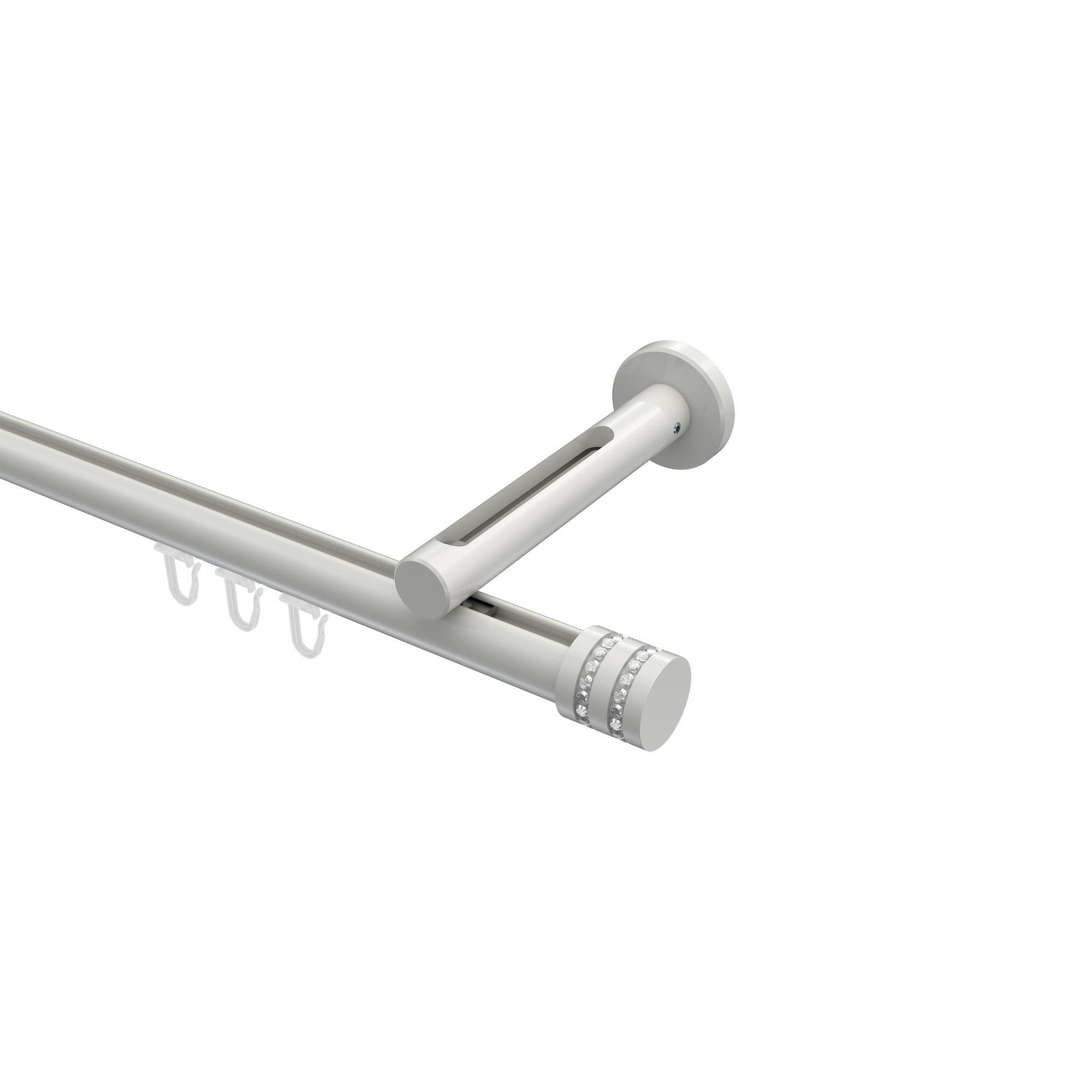 Gardinenstange mit Innenlauf Weiß, Aluminium / Metall 20 mm Ø Siteno Estana Gardinenstange mit Innenlauf Weiß, Aluminium / Metall 20 mm Ø Siteno Estana