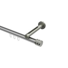 Gardinenstange mit Innenlauf Silbergrau / Edelstahl-Optik, Aluminium / Metall 20 mm Ø Siteno Estana Gardinenstange mit Innenlauf Silbergrau / Edelstahl-Optik, Aluminium / Metall 20 mm Ø Siteno Estana