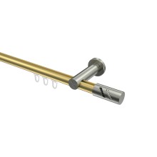 Innenlauf-Gardinenstange Messing-Optik / Edelstahl-Optik 20 mm Ø Platon Zoena Innenlauf-Gardinenstange Messing-Optik / Edelstahl-Optik 20 mm Ø Platon Zoena