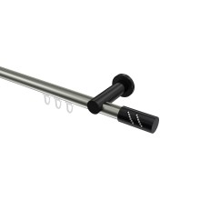 Innenlaufstangen Edelstahl-Optik / Schwarz, Aluminium / Metall 20 mm Ø Platon Zoena Innenlaufstangen Edelstahl-Optik / Schwarz, Aluminium / Metall 20 mm Ø Platon Zoena