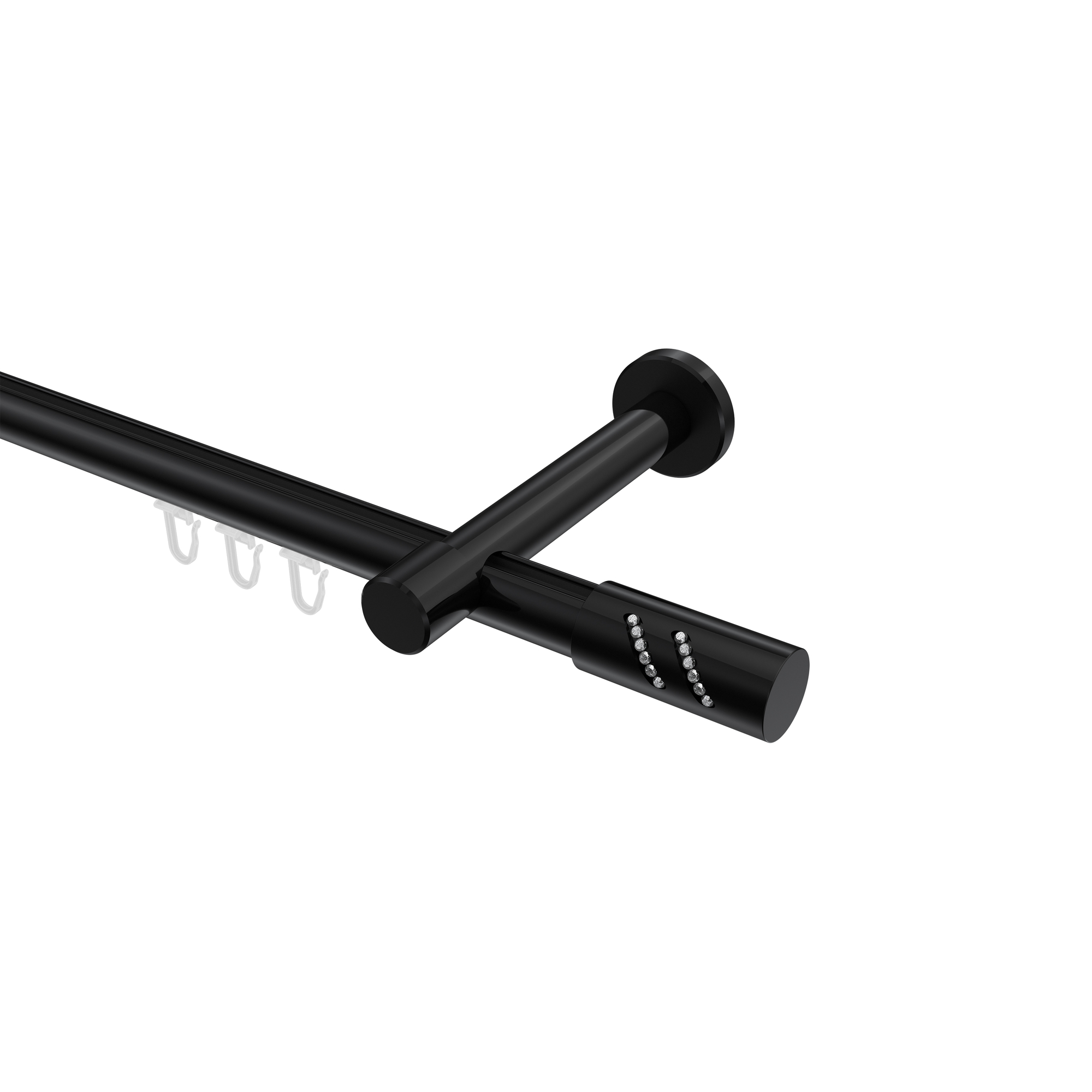 Innenlauf-Vorhangstangen Schwarz, Aluminium / Metall 20 mm Ø Prestige Zoena Innenlauf-Vorhangstangen Schwarz, Aluminium / Metall 20 mm Ø Prestige Zoena