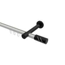 Innenlauf-Gardinenstangen Weiß / Schwarz, Aluminium / Metall 20 mm Ø Prestige Zoena Innenlauf-Gardinenstangen Weiß / Schwarz, Aluminium / Metall 20 mm Ø Prestige Zoena