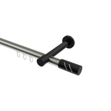 Innenlaufstange Edelstahl-Optik / Schwarz, Aluminium / Metall 20 mm Ø Prestige Zoena Innenlaufstange Edelstahl-Optik / Schwarz, Aluminium / Metall 20 mm Ø Prestige Zoena