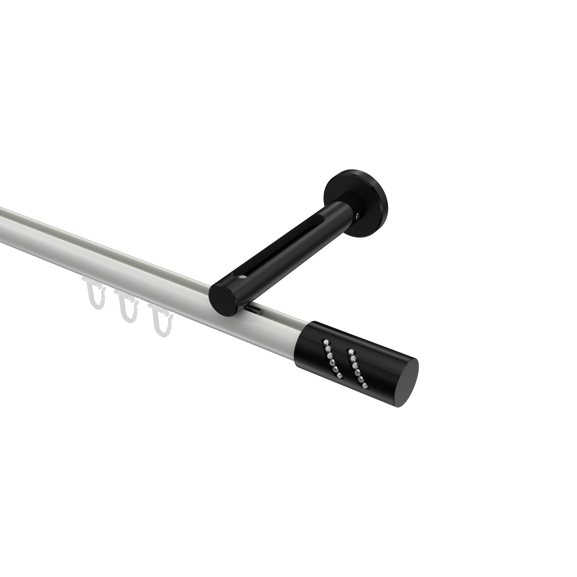 Innenlaufstange Weiß / Schwarz, Aluminium / Metall 20 mm Ø Siteno Zoena Innenlaufstange Weiß / Schwarz, Aluminium / Metall 20 mm Ø Siteno Zoena