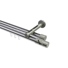 Innenlaufstange Chrom / Edelstahl-Optik, Aluminium / Metall 20 mm Ø Siteno Zoena, doppelläufig Innenlaufstange Chrom / Edelstahl-Optik, Aluminium / Metall 20 mm Ø Siteno Zoena, doppelläufig