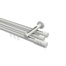 Innenlauf-Gardinenstange Weiß, Aluminium / Metall 20 mm Ø Siteno Zoena, 3-läufig Innenlauf-Gardinenstange Weiß, Aluminium / Metall 20 mm Ø Siteno Zoena, 3-läufig