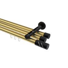 Innenlaufstange Messing-Optik / Schwarz, Aluminium / Metall 20 mm Ø Siteno Zoena, 3-läufig Innenlaufstange Messing-Optik / Schwarz, Aluminium / Metall 20 mm Ø Siteno Zoena, 3-läufig