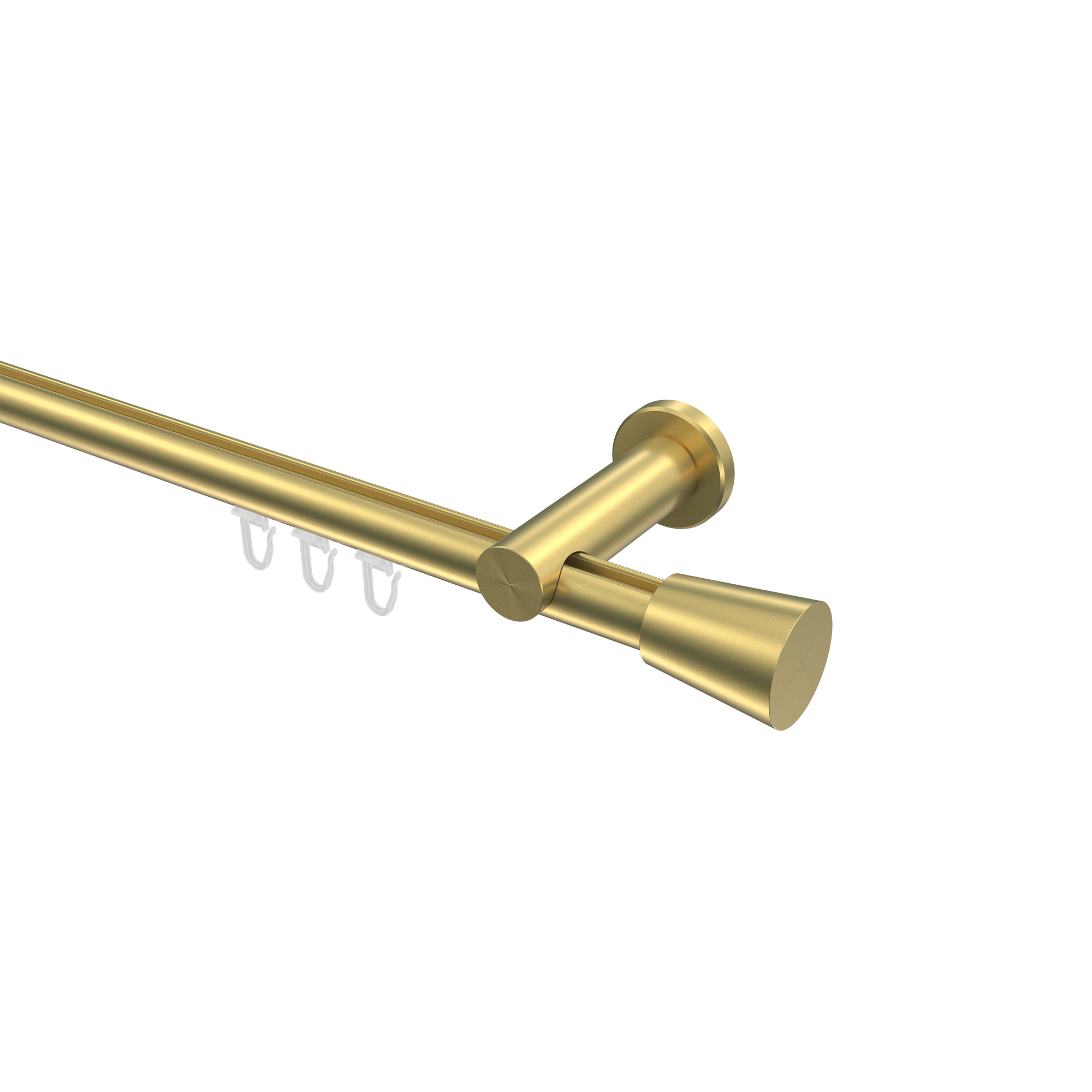 Innenlauf-Gardinenstangen Messing-Optik 20 mm Ø Platon Sitra Innenlauf-Gardinenstangen Messing-Optik 20 mm Ø Platon Sitra