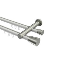 Innenlaufstangen Weiß / Edelstahl-Optik, Metall 20 mm Ø Platon Sitra, zweiläufig Innenlaufstangen Weiß / Edelstahl-Optik, Metall 20 mm Ø Platon Sitra, zweiläufig