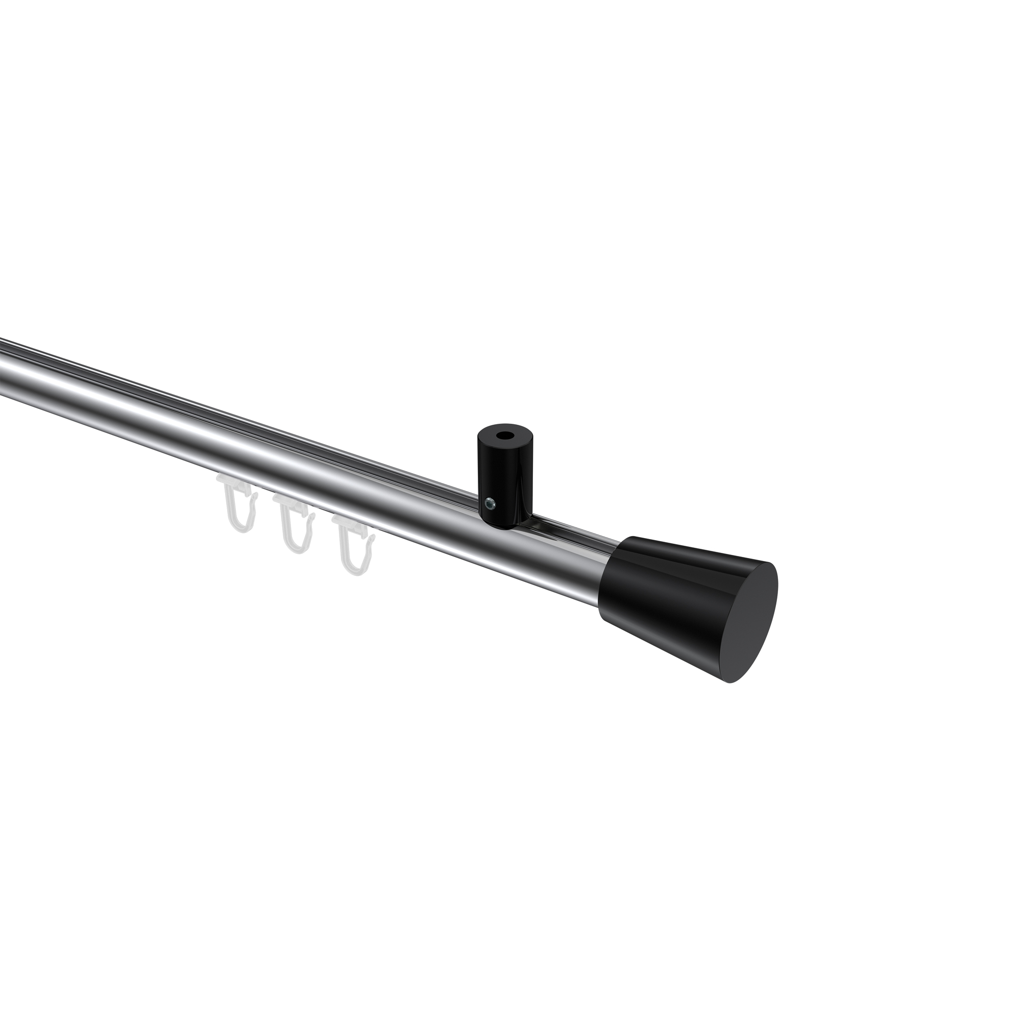 Innenlaufstange (Deckenanbringung) Chrom / Schwarz, Aluminium / Metall 20 mm Ø Sonius Sitra Innenlaufstange (Deckenanbringung) Chrom / Schwarz, Aluminium / Metall 20 mm Ø Sonius Sitra