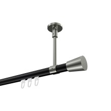 Innenlaufstange (Deckenanbringung) Schwarz / Edelstahl-Optik, Aluminium / Metall 20 mm Ø Sonette Sitra Innenlaufstange (Deckenanbringung) Schwarz / Edelstahl-Optik, Aluminium / Metall 20 mm Ø Sonette Sitra