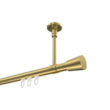 Gardinenstange mit Innenlauf (Deckenbefestigung) Messing-Optik, Aluminium / Metall 20 mm Ø Sonette Sitra Gardinenstange mit Innenlauf (Deckenbefestigung) Messing-Optik, Aluminium / Metall 20 mm Ø Sonette Sitra