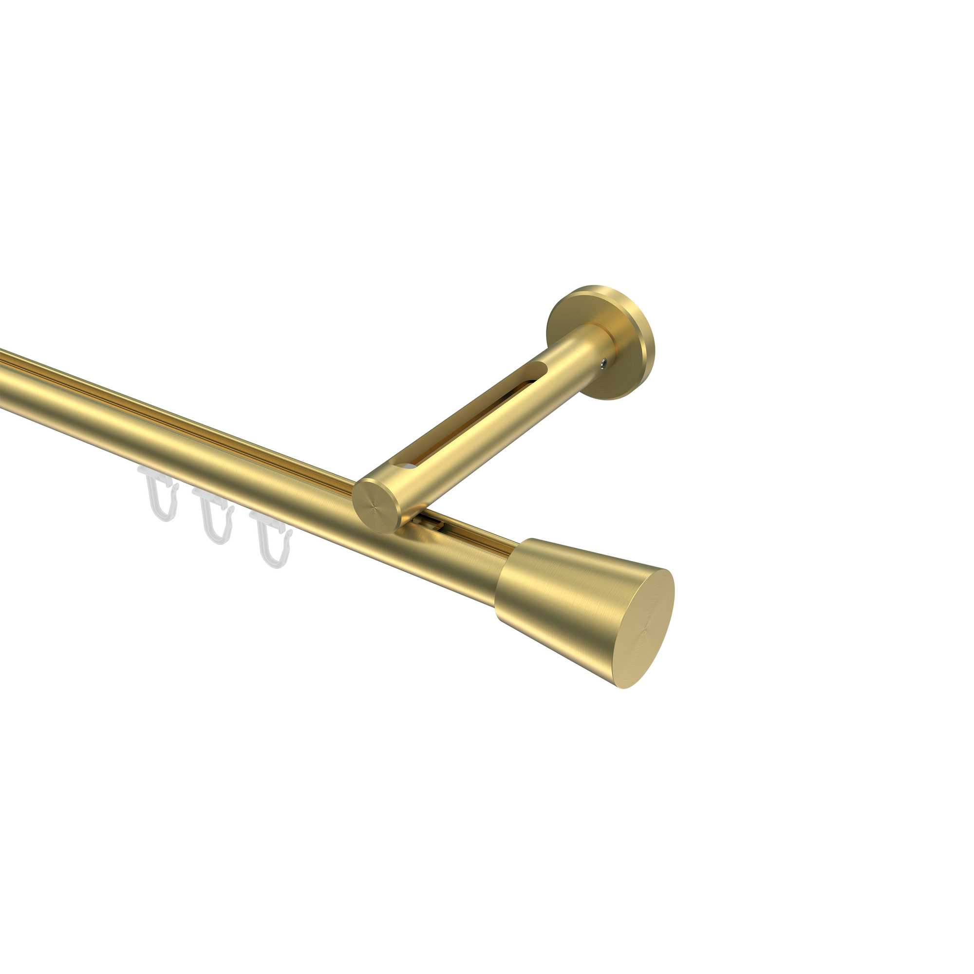 Gardinenstange mit Innenlauf Messing-Optik, Aluminium / Metall 20 mm Ø Siteno Sitra Gardinenstange mit Innenlauf Messing-Optik, Aluminium / Metall 20 mm Ø Siteno Sitra