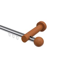 Innenlauf-Vorhangstange Chrom / Kirschbaum 20 mm Ø Talent Luina Aluminium / Holz Innenlauf-Vorhangstange Chrom / Kirschbaum 20 mm Ø Talent Luina Aluminium / Holz