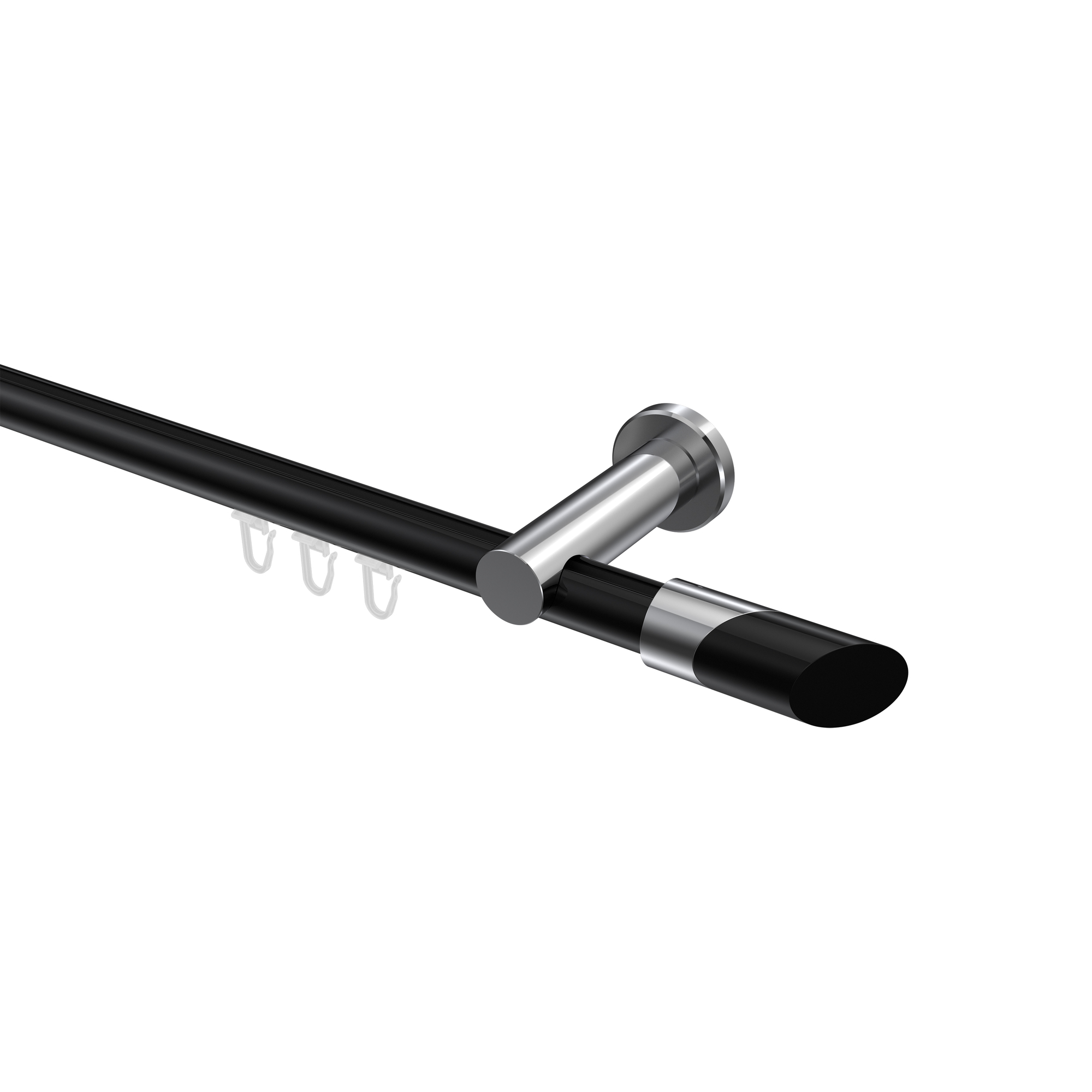 Innenlaufstange Schwarz / Chrom, Aluminium / Metall 20 mm Ø Platon Verano Innenlaufstange Schwarz / Chrom, Aluminium / Metall 20 mm Ø Platon Verano