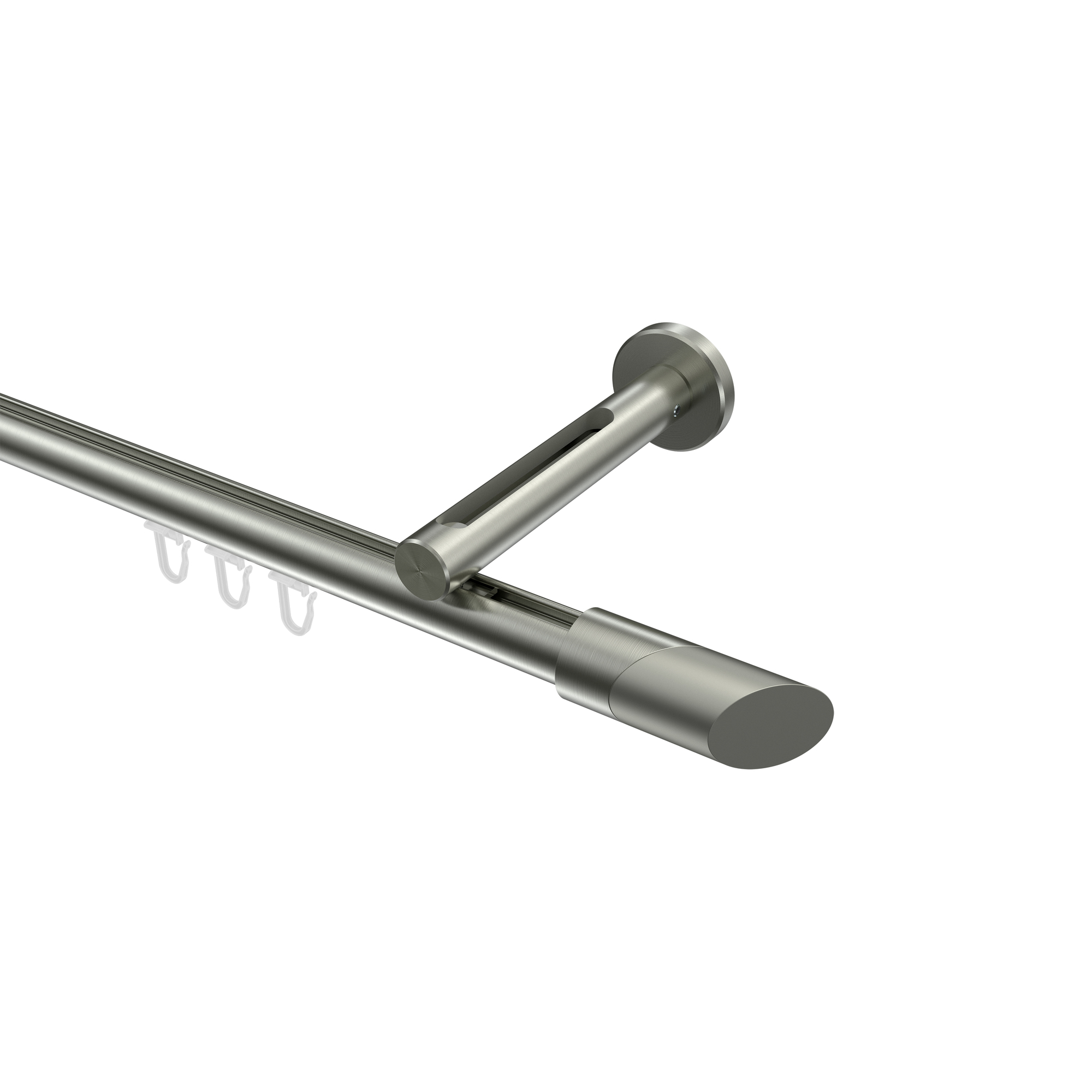 Innenlauf-Vorhangstange Edelstahl-Optik, Aluminium / Metall 20 mm Ø Siteno Verano Innenlauf-Vorhangstange Edelstahl-Optik, Aluminium / Metall 20 mm Ø Siteno Verano