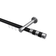 Innenlauf-Gardinenstangen Schwarz / Chrom, Aluminium / Metall 20 mm Ø Prestige Mavell Innenlauf-Gardinenstangen Schwarz / Chrom, Aluminium / Metall 20 mm Ø Prestige Mavell