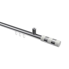 Innenlauf-Gardinenstange (Deckenmontage) Chrom, Aluminium / Metall 20 mm Ø Sonius Mavell Innenlauf-Gardinenstange (Deckenmontage) Chrom, Aluminium / Metall 20 mm Ø Sonius Mavell