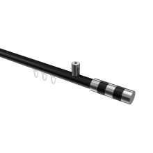 Vorhangstange mit Innenlauf (Deckenanbringung) Schwarz / Chrom, Aluminium / Metall 20 mm Ø Sonius Mavell Vorhangstange mit Innenlauf (Deckenanbringung) Schwarz / Chrom, Aluminium / Metall 20 mm Ø Sonius Mavell