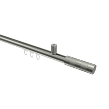 Innenlauf-Gardinenstange (Deckenmontage) Edelstahl-Optik, Aluminium / Metall 20 mm Ø Sonius Mavell Innenlauf-Gardinenstange (Deckenmontage) Edelstahl-Optik, Aluminium / Metall 20 mm Ø Sonius Mavell