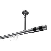 Innenlauf-Gardinenstange (Deckenmontage) Chrom, Aluminium / Metall 20 mm Ø Sonette Mavell Innenlauf-Gardinenstange (Deckenmontage) Chrom, Aluminium / Metall 20 mm Ø Sonette Mavell