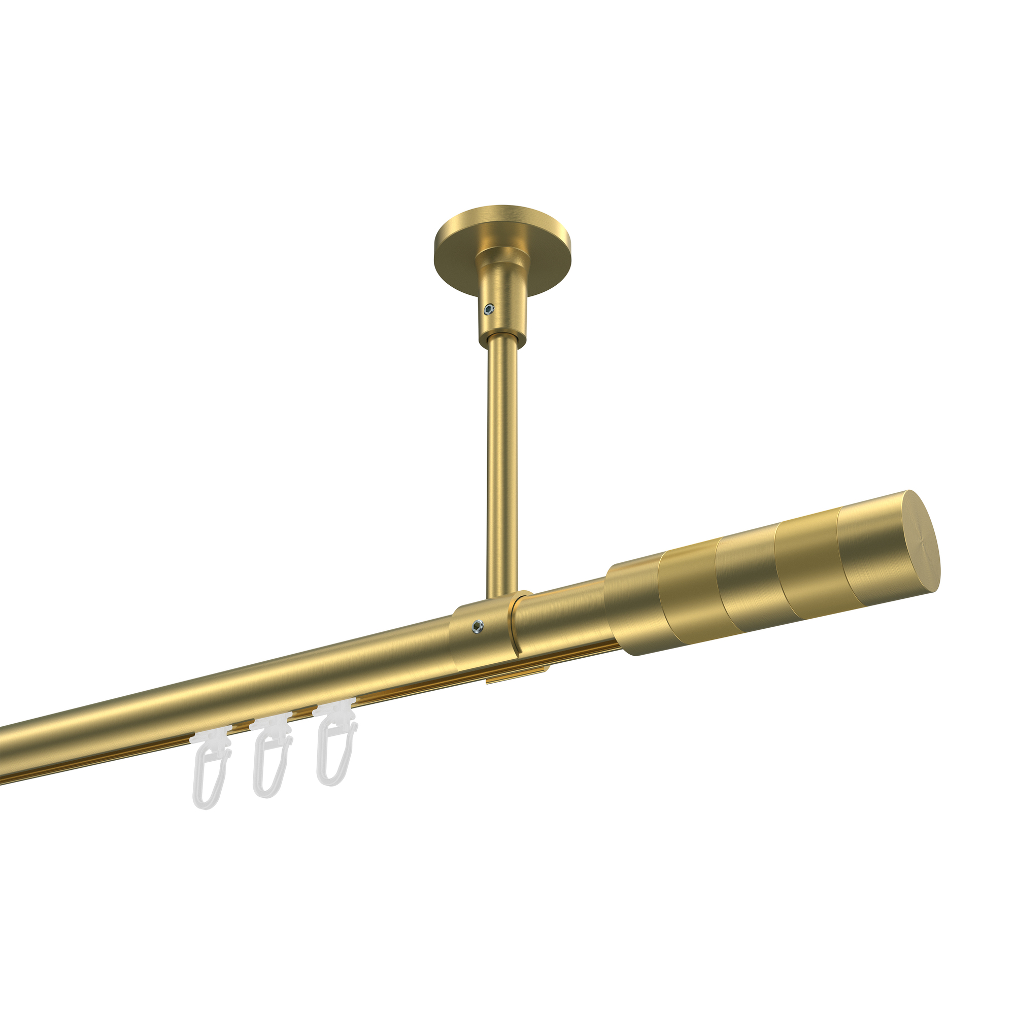 Innenlaufstange (Deckenanbringung) Messing-Optik, Aluminium / Metall 20 mm Ø Sonette Mavell Innenlaufstange (Deckenanbringung) Messing-Optik, Aluminium / Metall 20 mm Ø Sonette Mavell